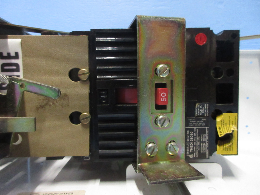 General Electric GE 8000 50 Amp Breaker Type 6" MCC Feeder Bucket 50A THED136050 (TK4167-31)