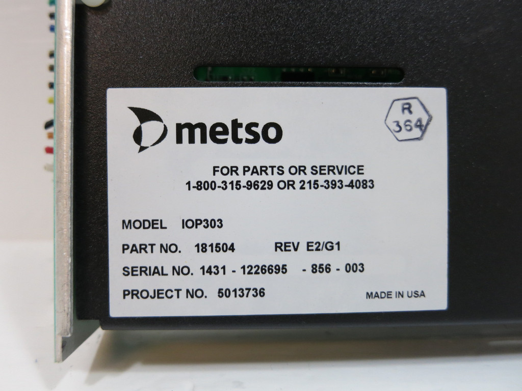 Valmet Metso Automation IOP303 181504 Rev E2/G1 RTD Input Module PLC IOP 303 (NP2065-2)