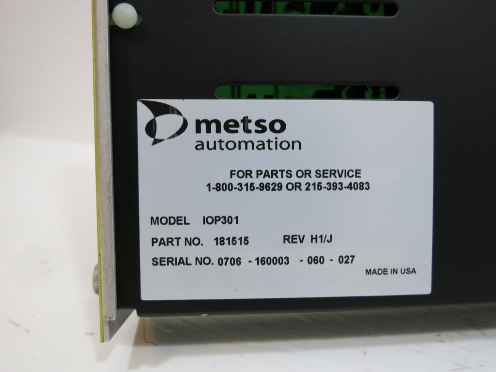 Valmet Metso Automation IOP301 181515 Rev H1/J Isolated Analog Input Module PLC (NP2072-1)