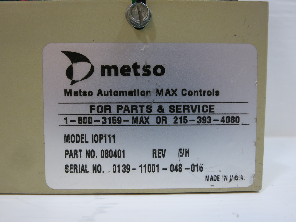 Valmet Metso Automation IOP111 080401 PAT Output Module Rev E/H PLC IOP 111 (NP2087-1)