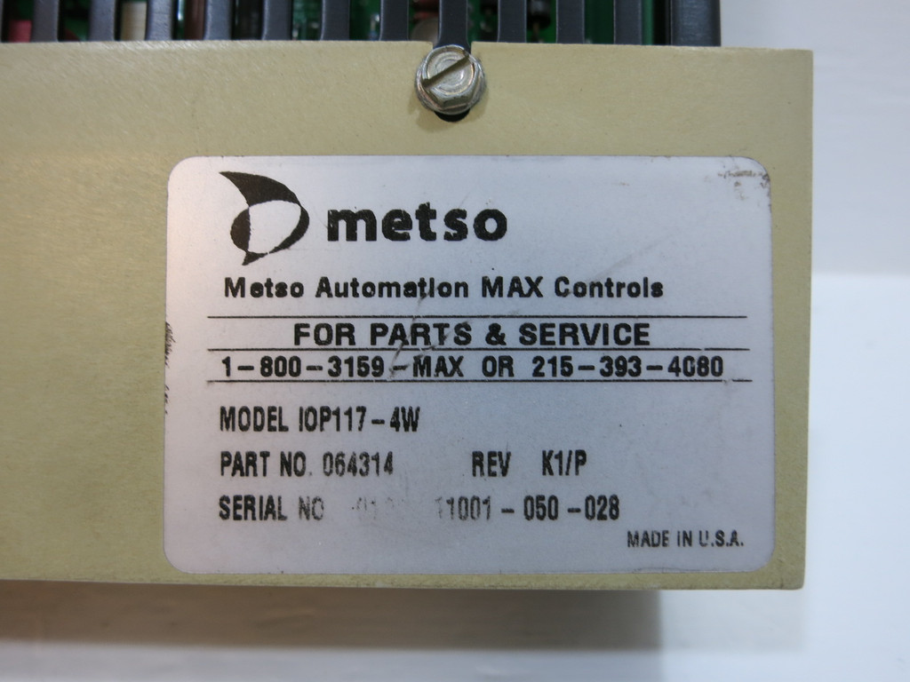 Valmet Metso Automation IOP117-4W 064314 Output Driver Module Rev K1/P PLC (NP2091-4)