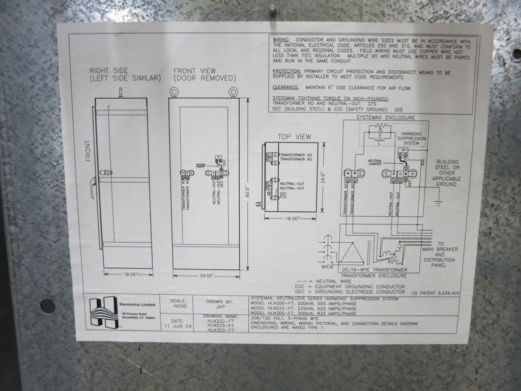 Systemax Harmonic Suppression HLSM225 Filter ABB Capacitor Bank 11511004 625A (DW10351