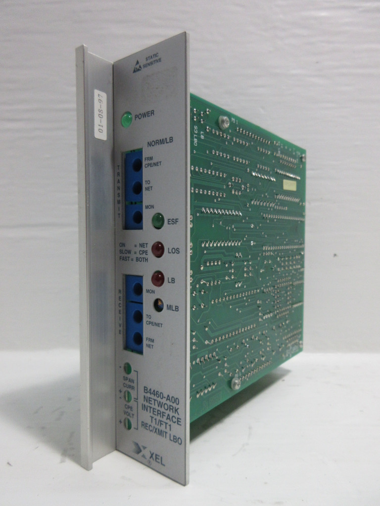 XEL Communications B4460-A00 Network Interface T1/FT1 REC/XMIT LBO Module PLC (TK4349-2)