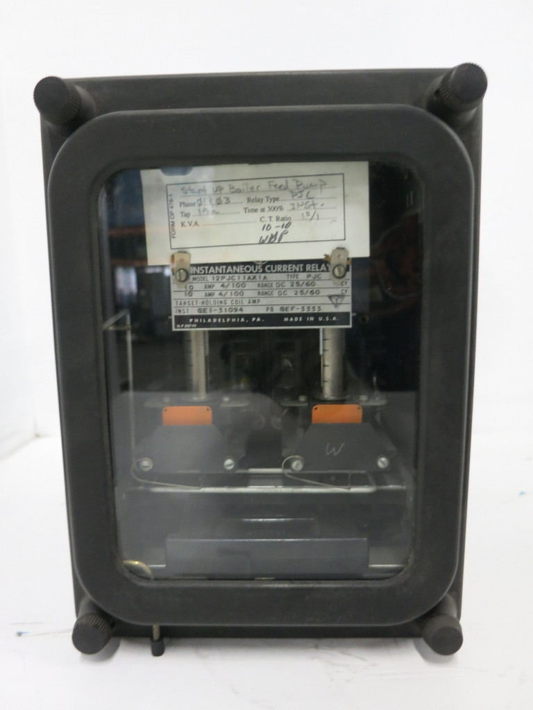 GE 12PJC11AX1A Instantaneous Current Relay PJC 60Hz General Electric Instant 10A (DW1102-1)
