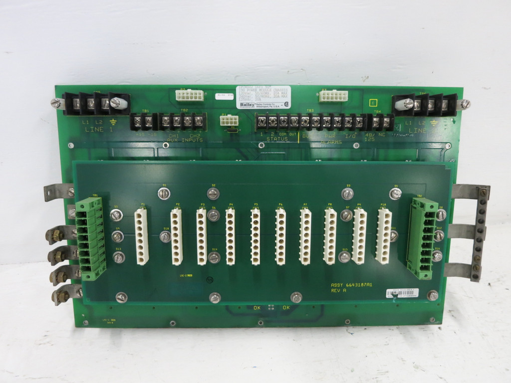 Bailey IPCHS02 I90 Power Module Chassis Board 6641175K2 6643187A1 infi90 ABB (DW1298-1)