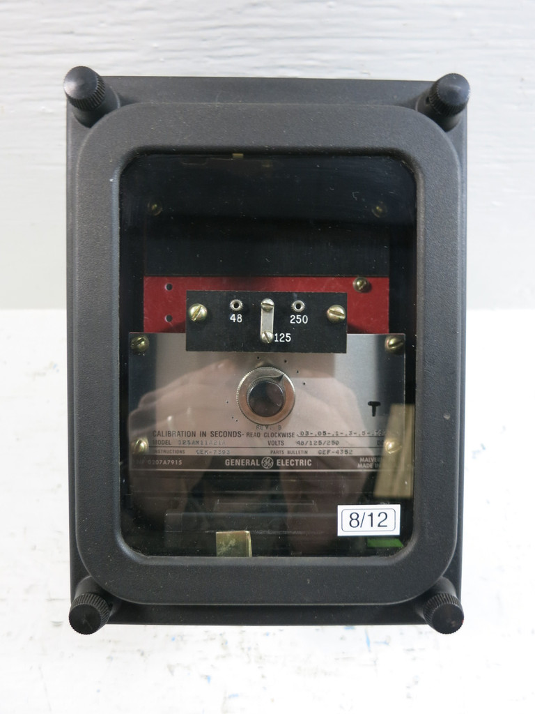 General Electric 12SAM11A21A Calibration in Seconds Relay GE Type SAM Relay (TK4587-1)