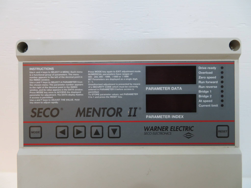 SECO M4425-100000 25 HP Mentor II Digital DC Drive M4000 DC Warner Electric 25HP (NP2157-1)