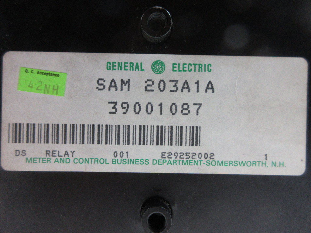 General Electric SAM203A1A Static Timing Relay GE SAM 48/110/125/220/250 Vdc (TK4604-1)