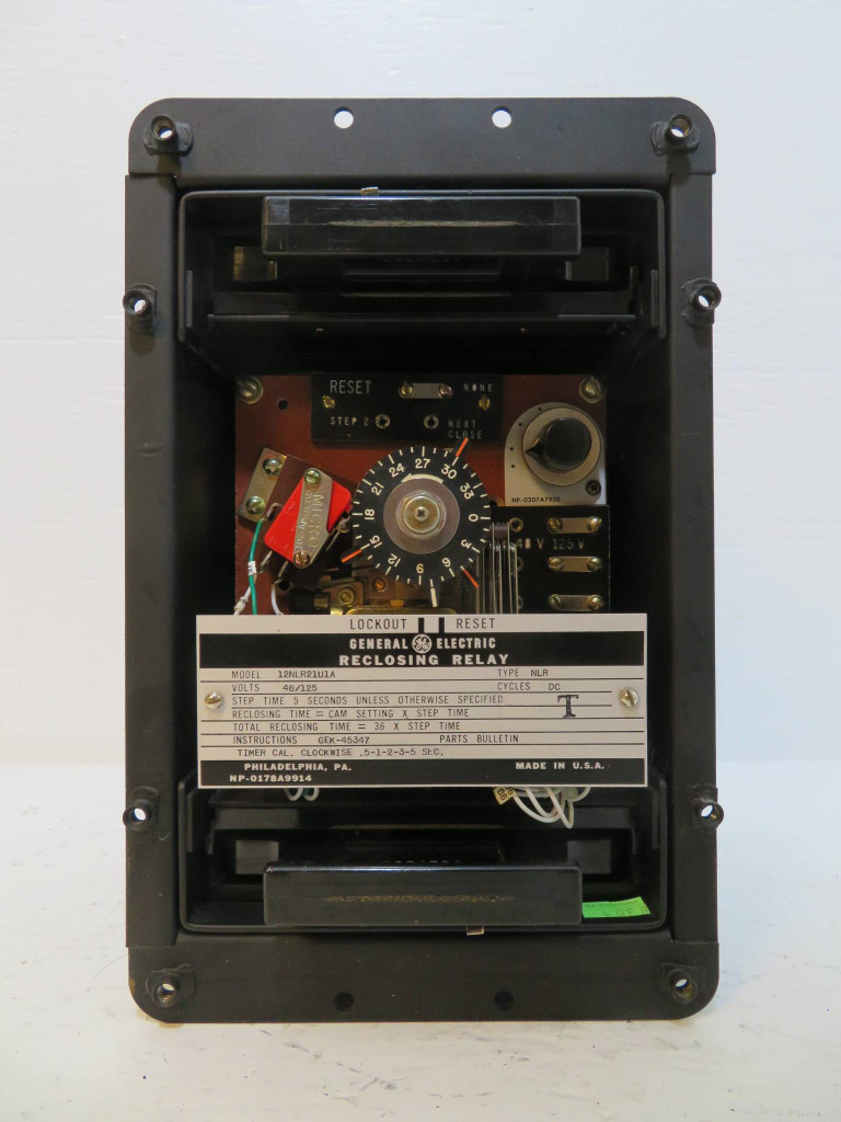 General Electric 12NLR21U1A Reclosing Relay Type NLR GE 125VDC 12NLR 21U1A (NP2212-3)