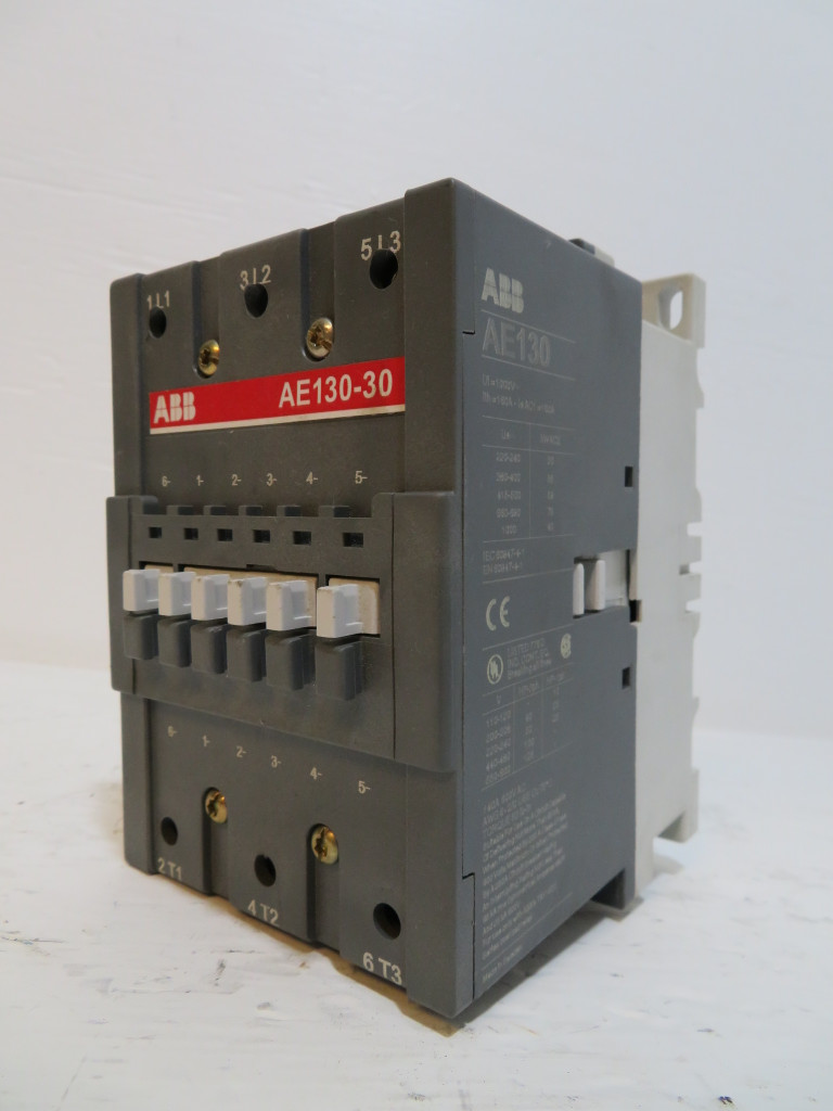 ABB AE130-30 Contactor 600V 160 Amp 125 HP 24VDC Coil AE13030 160A 24 V 50 HP (NP2221-4)