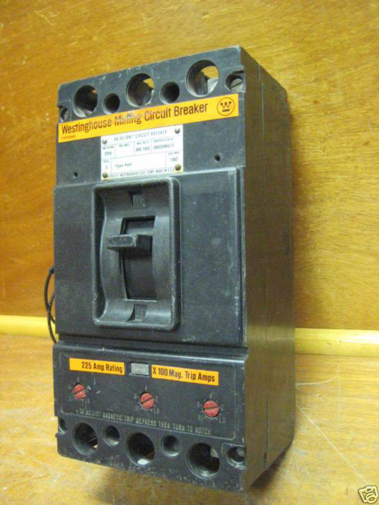 Westinghouse 2602D86G12 225A KAM AB De-Ion Breaker 600V 225 Amp UV Re (EBI4961-1)