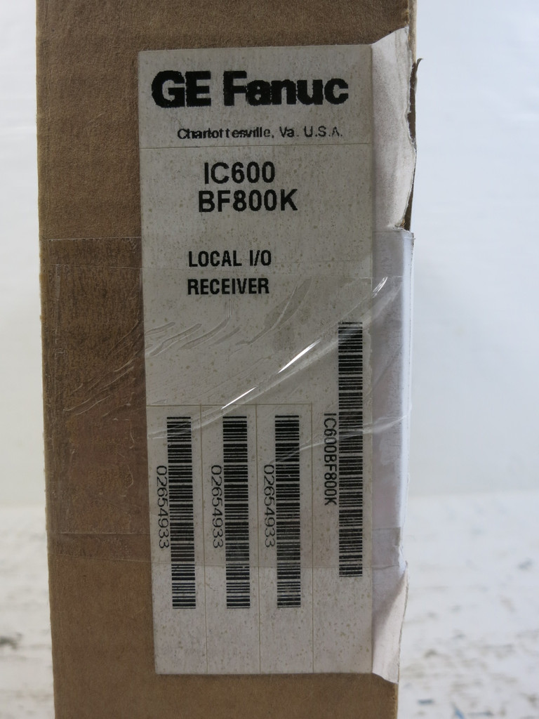 GE Fanuc Series 6 IC600-BF800K Local I/O Receiver Module PLC IC600BF800K New (TK4884-1)