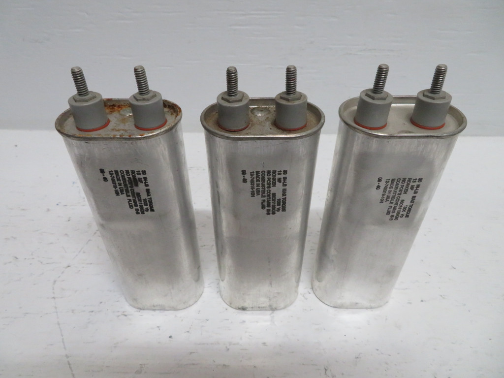 Lot of 3 Ronken 12-749319-10H Capacitor 88C81138K50 13 MF 1000 Vp 09-40 (NP2294-5)