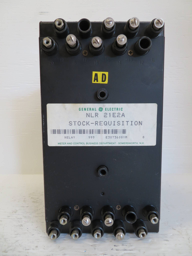 General Electric 12NLR21E2A Reclosing Relay GE 12NLR 21E2A 125 V DC (NP2312-7)