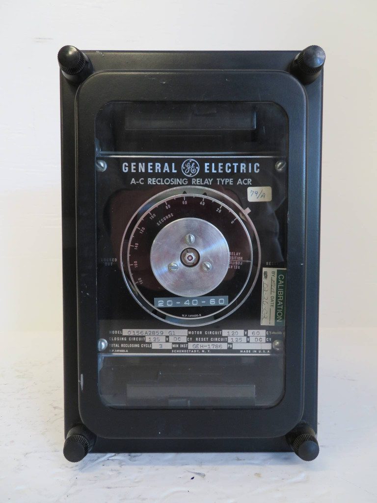 General Electric A-C Reclosing Relay 0156A2859 Type ACR GE 120V 12ACR AC (NP2317-1)