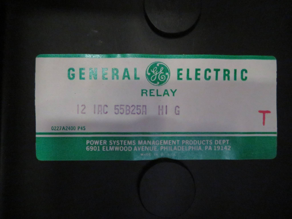 General Electric 12IAC55B25A Time Overcurrent Relay Short 0.5/2A GE Type IAC (NP2342-1)