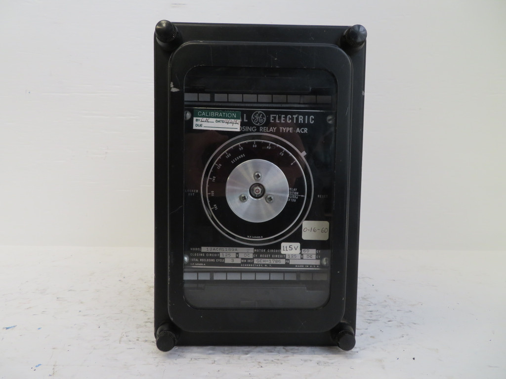 General Electric 12ACR11B9A A-C Reclosing Relay Type ACR GE 120V 12ACR-11B9A (NP2352-1)