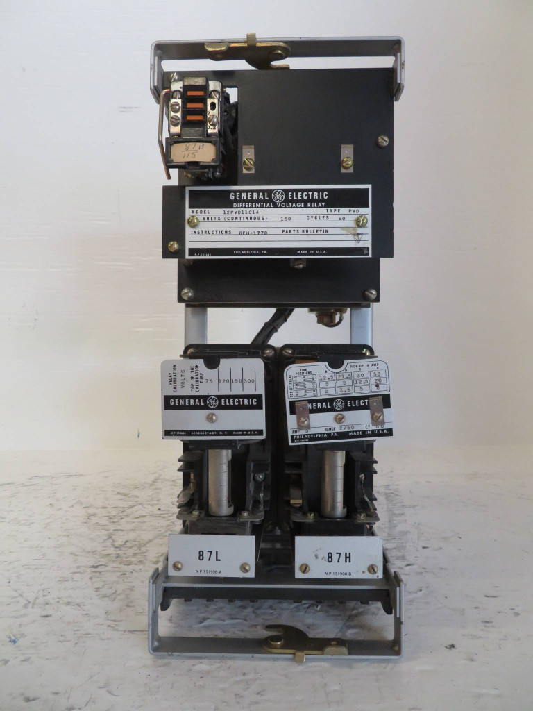 General Electric 12PVD11C1A Differential Voltage Relay PVD 60 Hz 150 V GE 12PVD (NP2367-2)