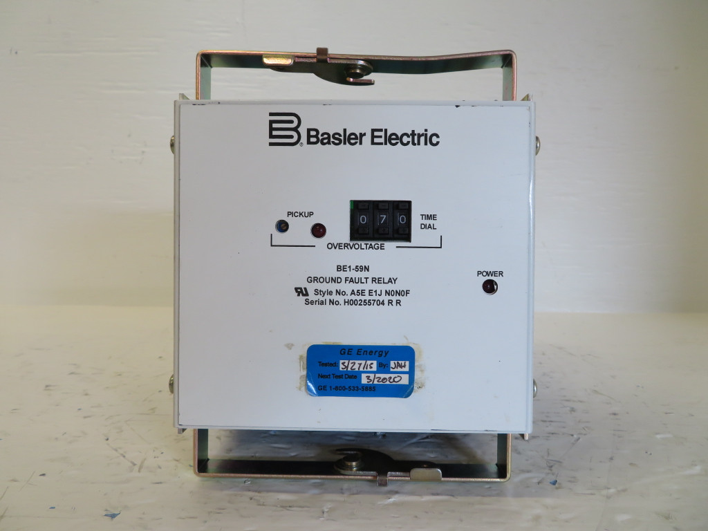 Basler Electric BE1-59N Ground Fault Relay A5E E1J N0N0F Solid BE159N A5EE1J BEI (NP2369-1)