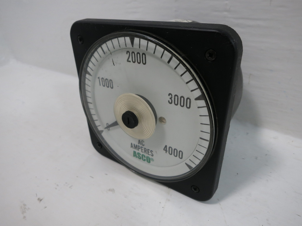 Asco 491942-017 BLS-077 0/4000 AC Amperes Meter 5 AAC (TK5078-1)