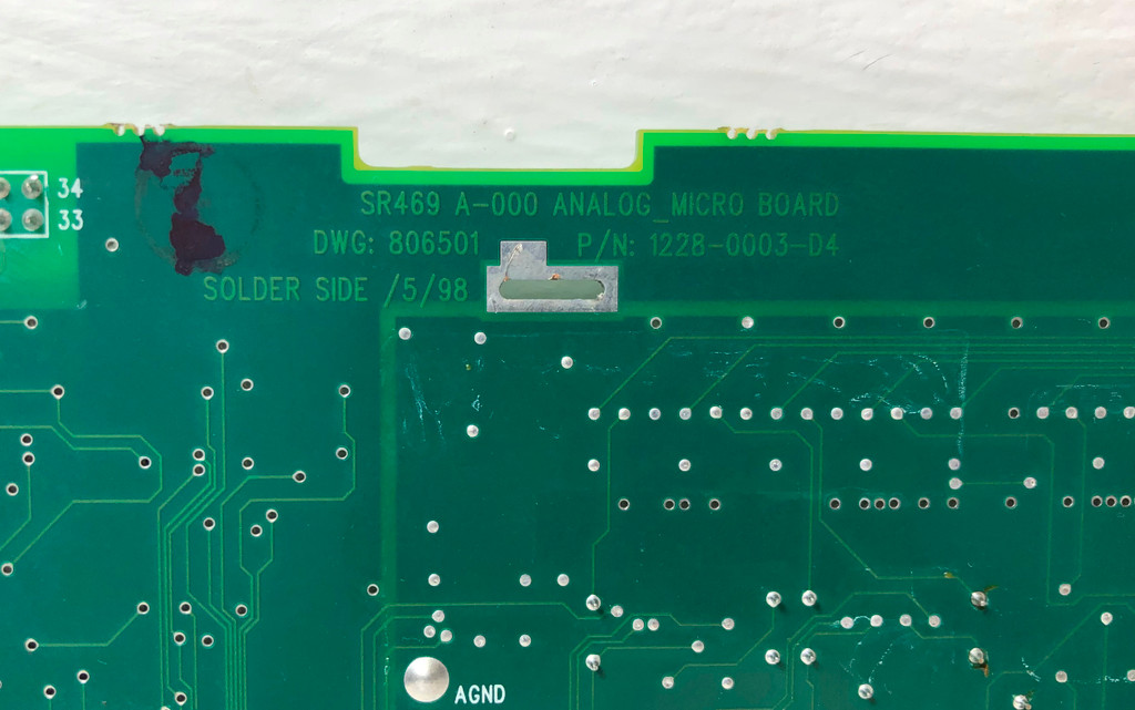 GE Multilin 1228-0003-D4 Analog Micro Board SR469 A-000 806501 General Electric (EM3608-1)