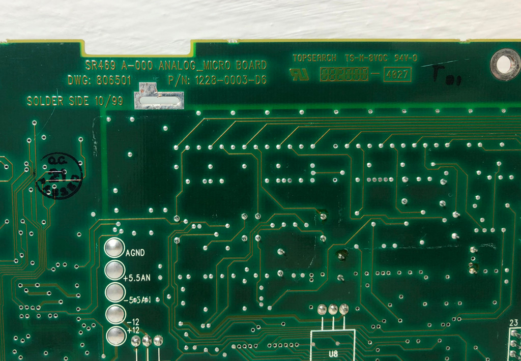 GE Multilin 1228-0003-D6 Analog Micro Board SR469 A-000 806501 General Electric (EM3609-4)