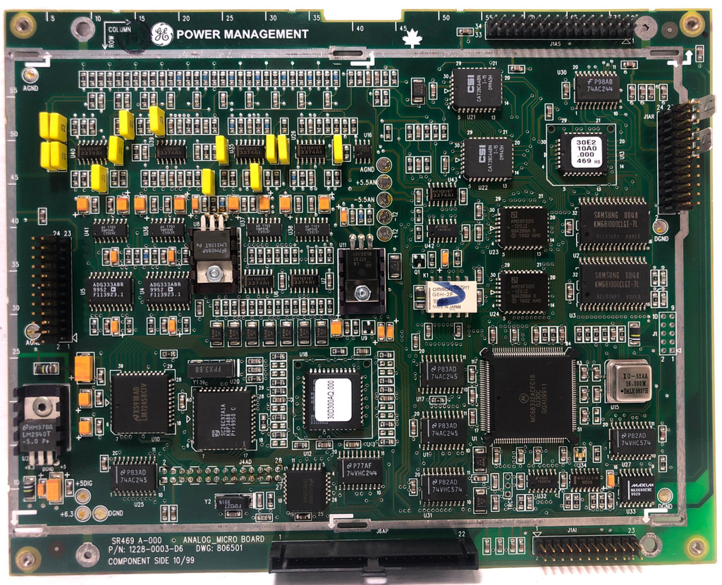 GE Multilin 1228-0003-D6 Analog Micro Board SR469 A-000 806501 General Electric (EM3609-4)