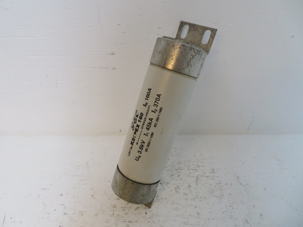 GEC-Fusegear K81PEX 160 Fuse 3.6 kV-45 kA 370A 160 Amp 3600V 370 Amp (NP2439-2)