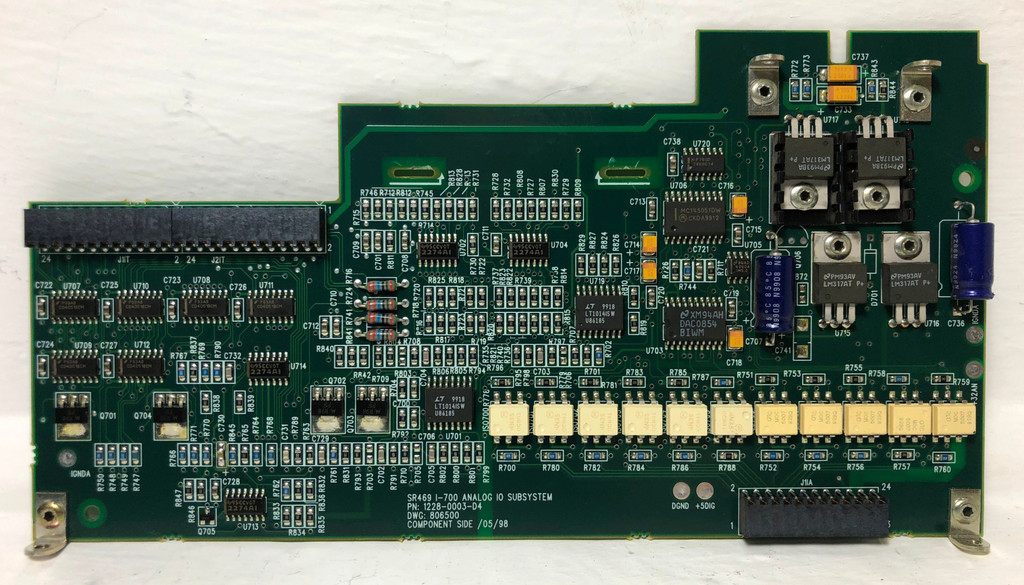 GE Multilin 1228-0003-D4 SR469 I-700 Analog IO Subsystem Board Relay D4 806500 (EM3639-1)