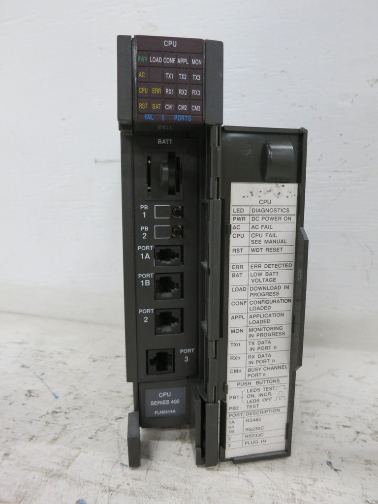 Motorola FLN2414A CPU Series 400 PLC Module Processor Control Ethernet Comm (DW1606-1)
