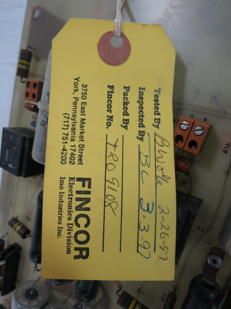 Fincor 1047813-03 Rev. A Snubber Trigger Board PLC Card Boston 1047813 Tested (TK5258-1)