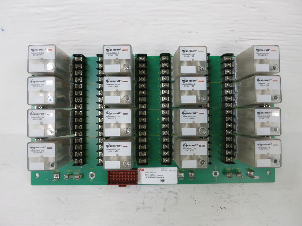 ABB 6642016D2 infi90 Relay Panel Board Unit Bailey PLC 300V 10A/CKT infi 90 (TK5350-55)