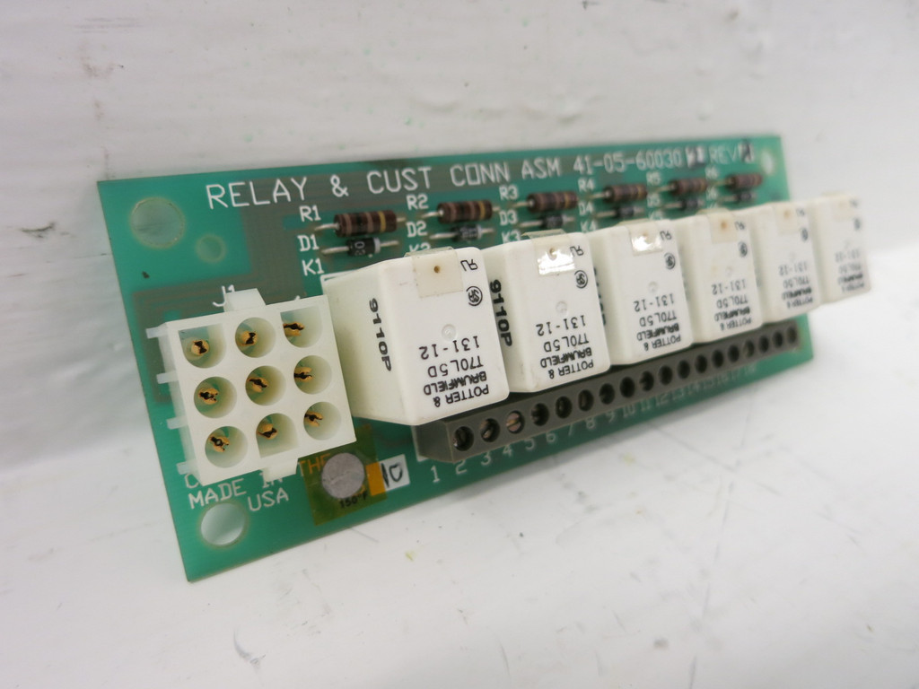 Cyberex 41-05-600302 Rev A Relay & CUST CONN ASM Board PLC Card Module (TK5429-7)