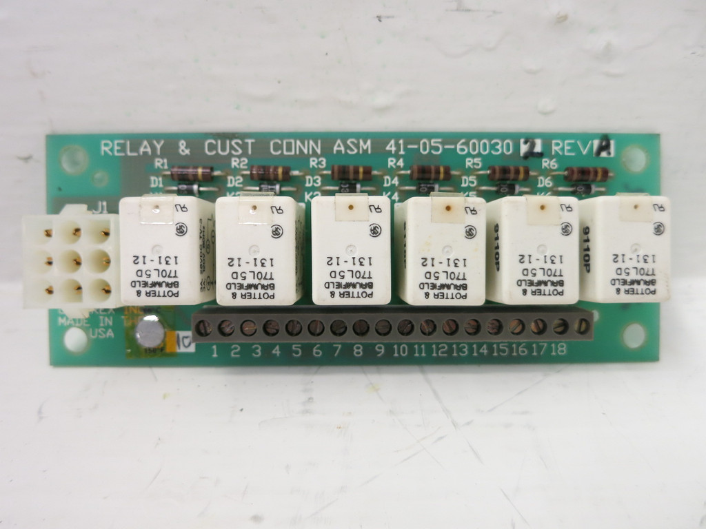 Cyberex 41-05-600302 Rev A Relay & CUST CONN ASM Board PLC Card Module (TK5429-7)