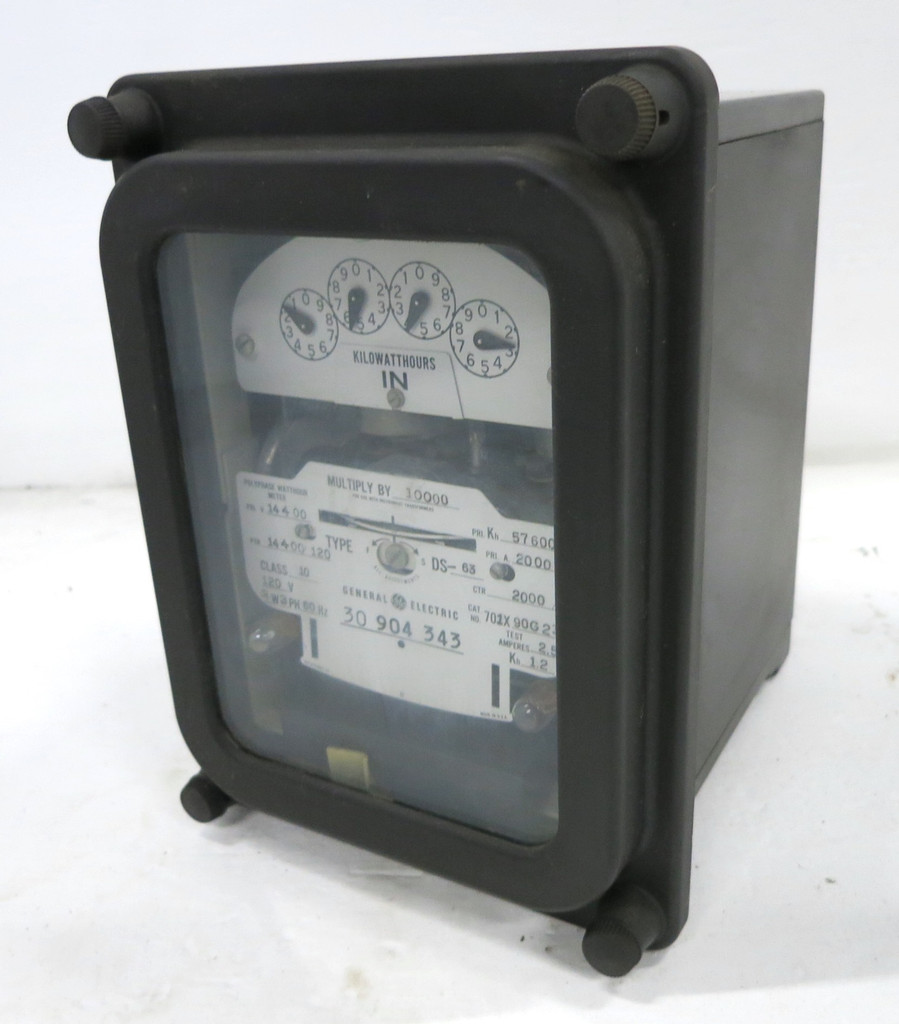 GE 701X90G232 Polyphase Watthour Meter Type DS-63 120V 3W 3PH 14400 57600 (DW1813-2)