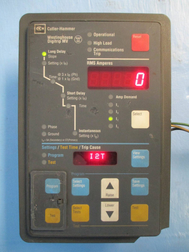 Westinghouse DTMV01 (D) Digitrip MV Cutler Hammer 3D86762G04 3D86762 Panel CH (EBI5087-2)