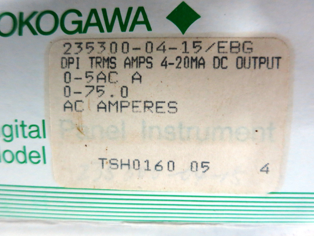 NEW Yokogawa 235300-04-15/EBG Digital AC Ammeter Meter Display 2353-00 5A 75:1 (DW1840-2)