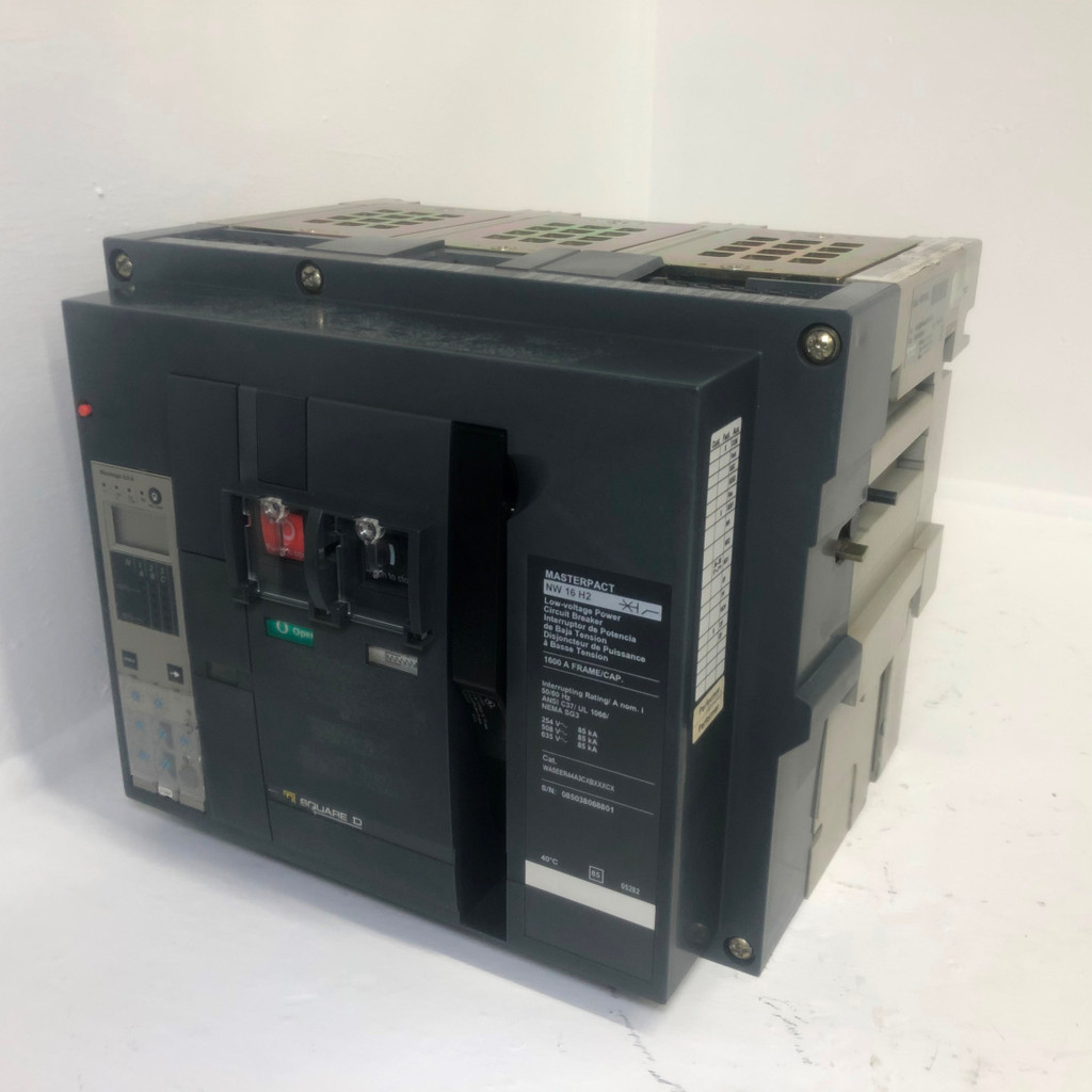 Square D NW16H2 1600A MasterPact LV Circuit Breaker LSIG w 1600 Amp Trip & Shunt (EM3854-1)