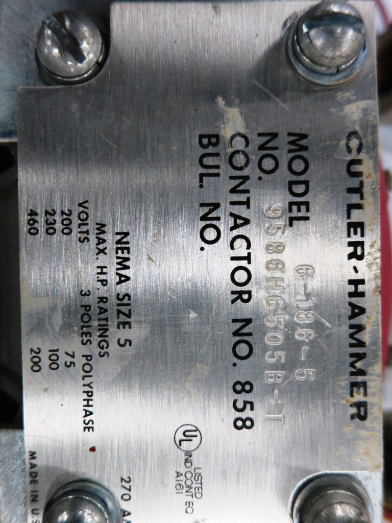 Cutler Hammer F10 Unitrol Size 5 Starter 225A Breaker Type 42" MCC Bucket 225Amp (DW1957-1)