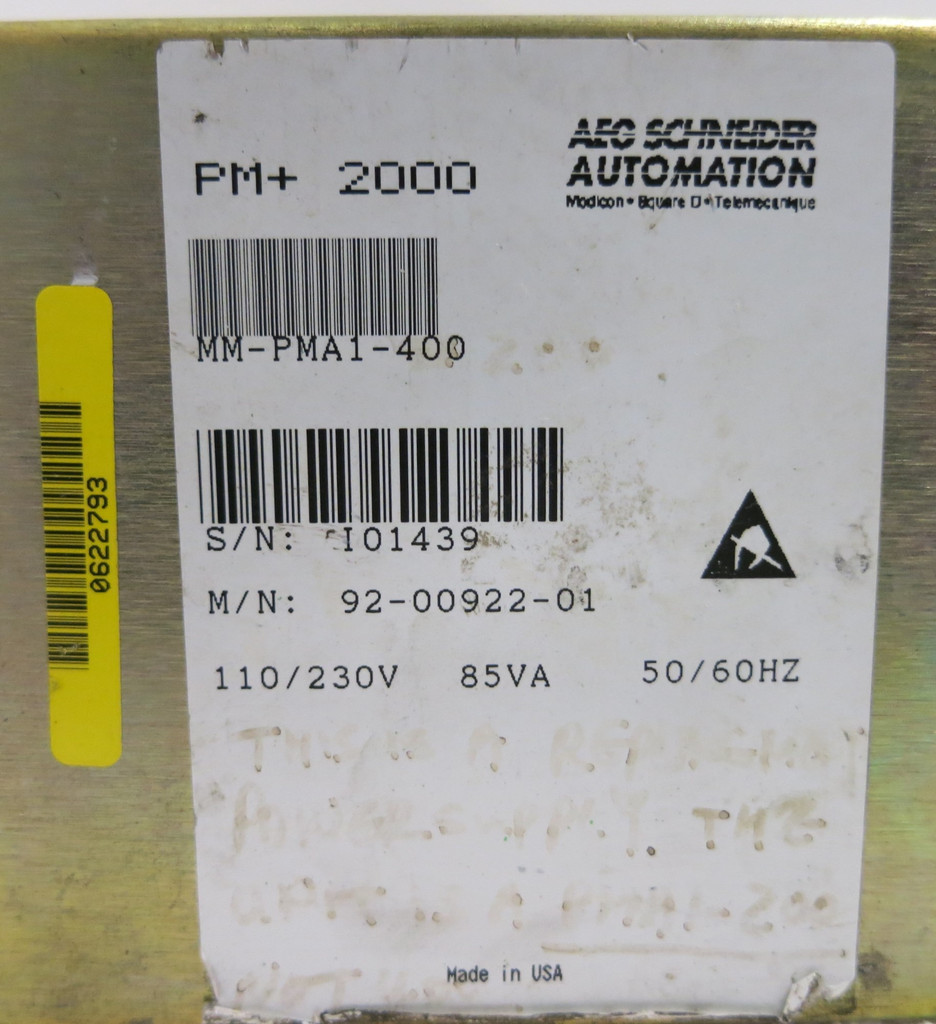 AEG Schneider MM-PMA1-400 Servo Drive 92-00688-01 PA-0601-000 Modicon 110/230V (GA0121-1)