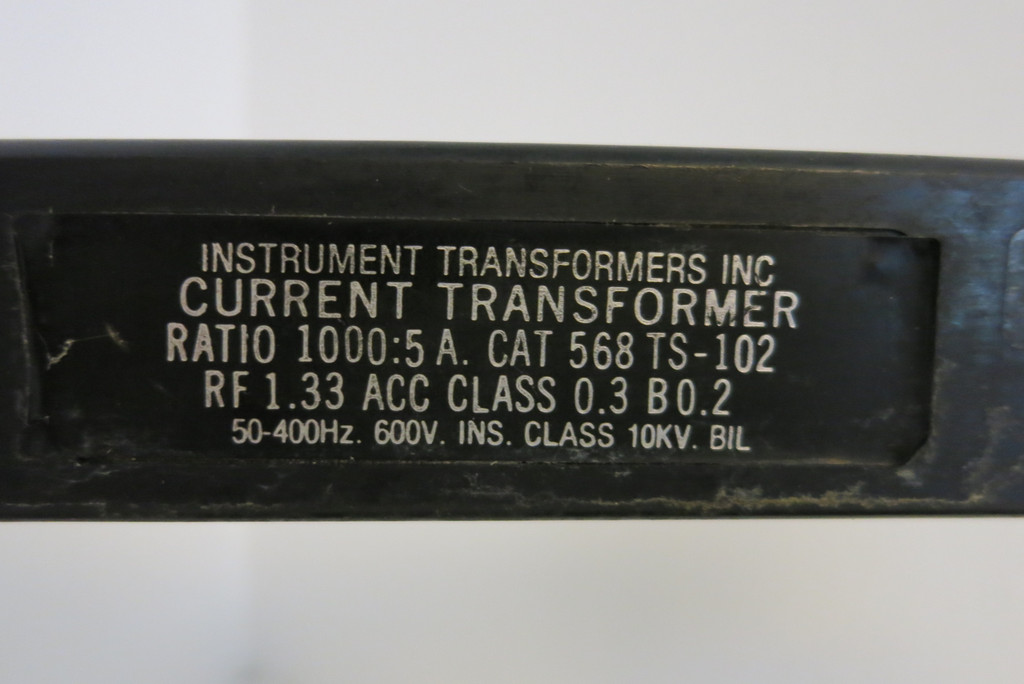Instrument Transformers Ratio 1000:5A Cat 568 TS-102 RF 1.33 Current Transformer (PM3074-1)