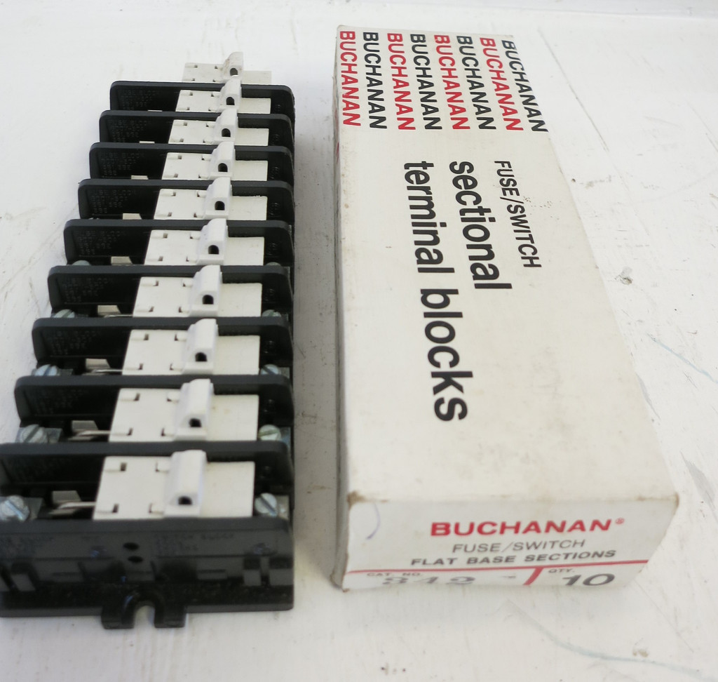 Buchanan Fuse/Switch 342 Sectional Terminal Blocks for 10 sections (GA0251-5)