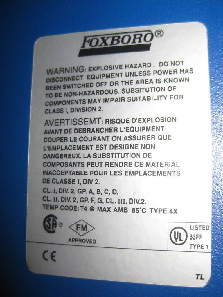 Foxboro 875CR-A3F-A Electrochemical Intelligent Analyzer 875CRA3FA Transmitter (EBI1507-2)