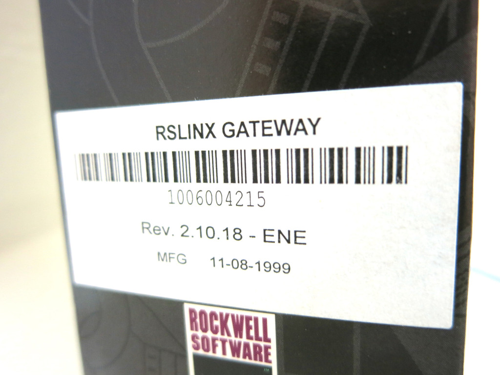 Allen Bradley 9355WABGWENE RSLinx Gateway PLC Software Rev 2.10.18 9355-WABGWENE (DW2394-2)