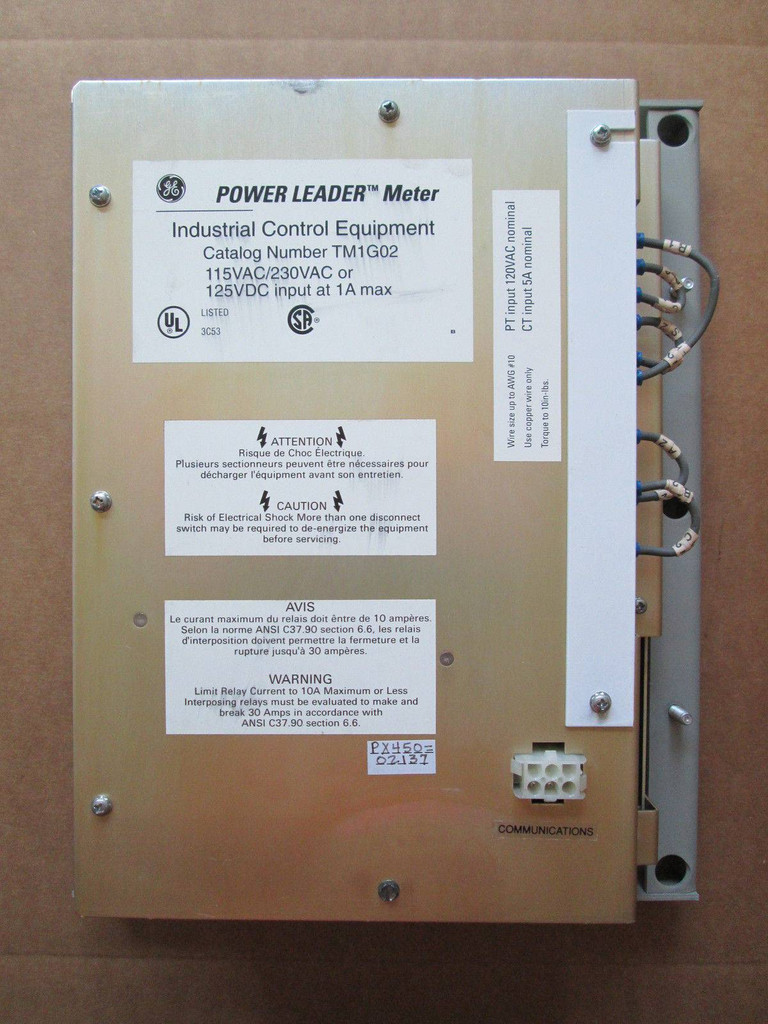 General Electric TM1G02 Power Leader Meter Monitor TM1 G02 120VAC GE (EBI2242-1)