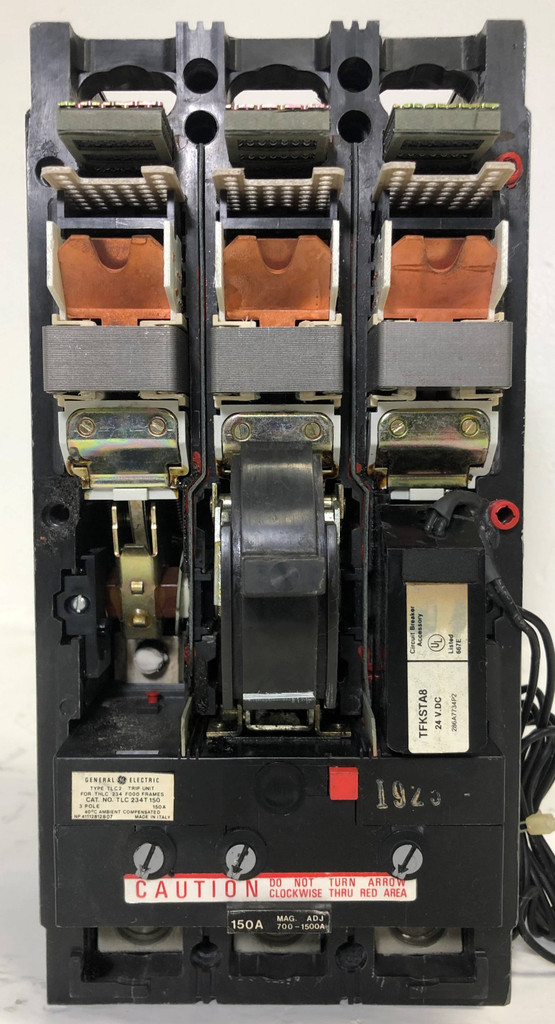 GE THLC234150 150A Current Limiting Circuit Breaker w/ Shunt 480 VAC 3P 150 Amp (EM4017-1)