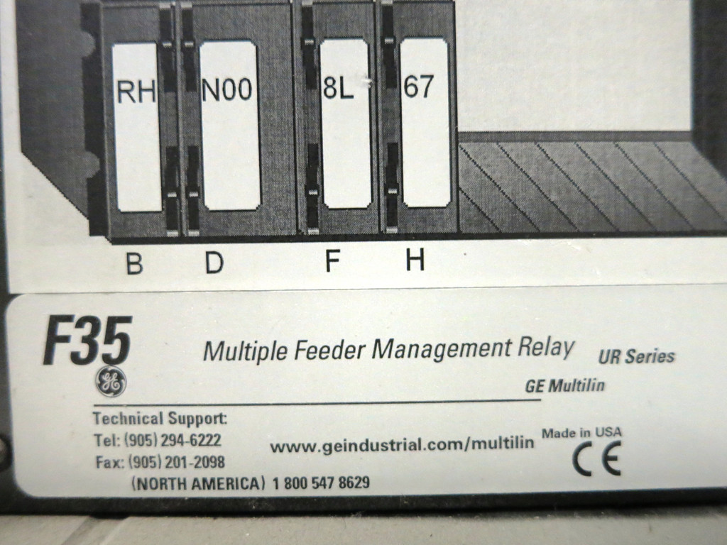GE Multilin F35 Multiple Feeder Management Relay w Display Panel & Rack NO PLCS (DW2512-1)