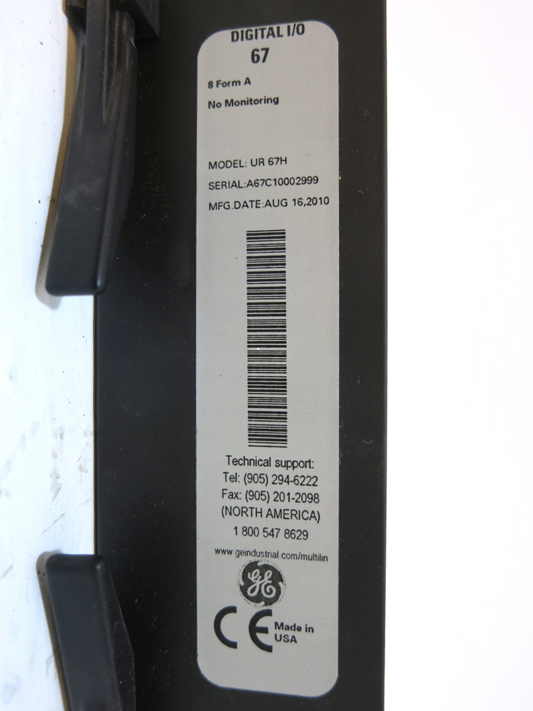 GE Multilin UR67H Digital I/O 67 8 Form A No Monitoring 12A0-0006-C6 (DW2511-1)