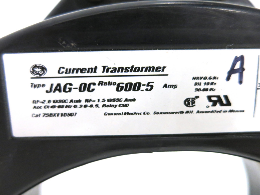 GE 750X110507 Current Transformer Type JAG-0C Ratio 600:5A CT General Electric (DW2587-4)