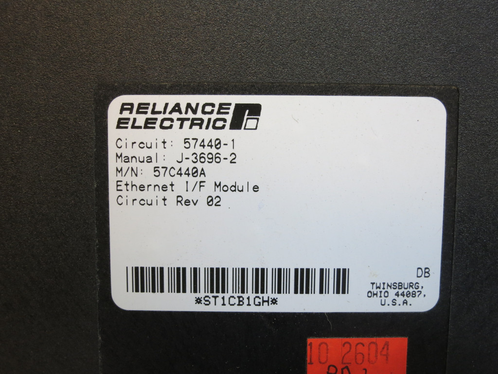 Reliance Electric 57C440A Ethernet Interface Module 57440-1 PLC J-3696-2 57C440 (DW2830-1)